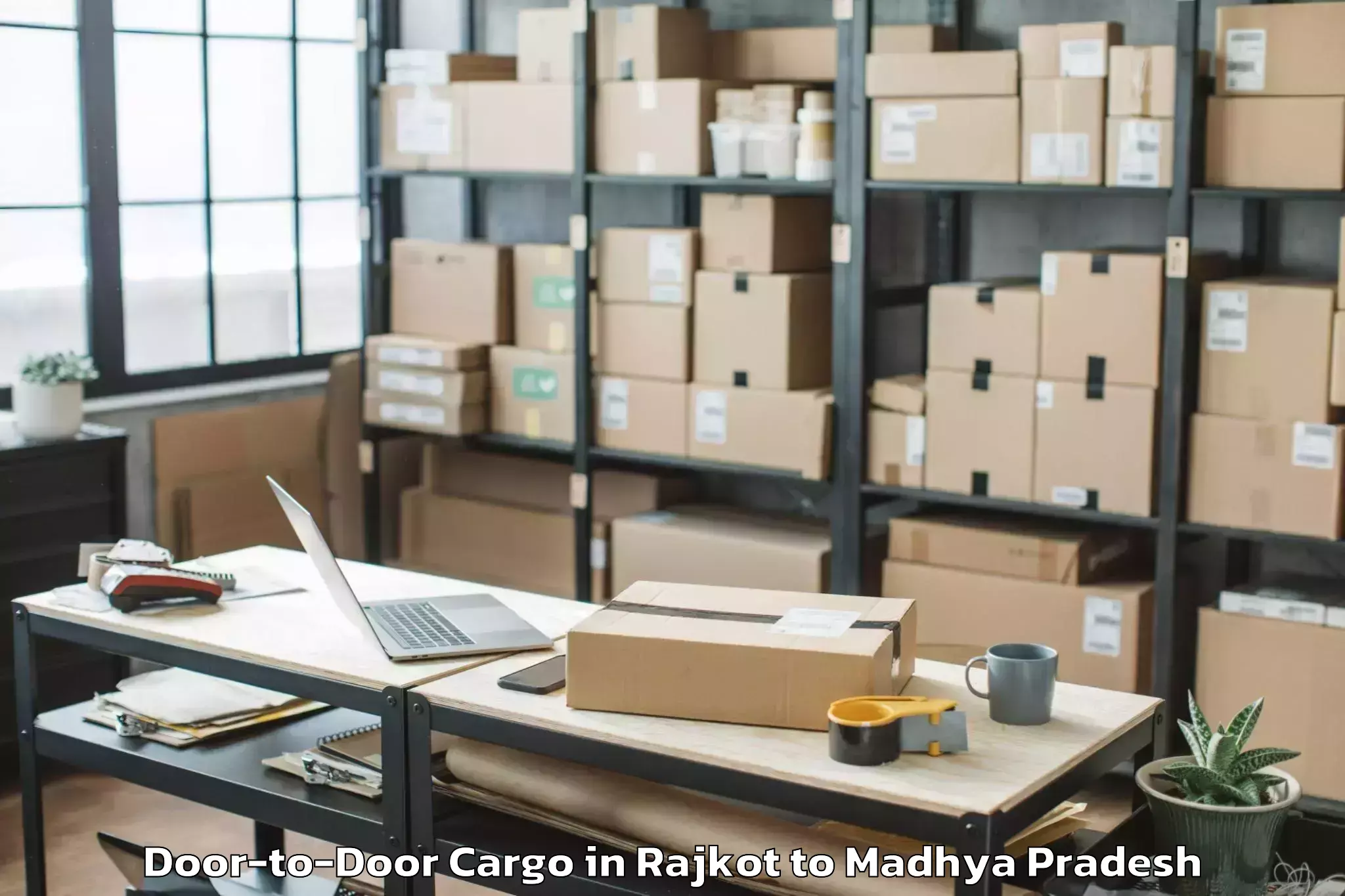 Reliable Rajkot to Khilchipur Door To Door Cargo